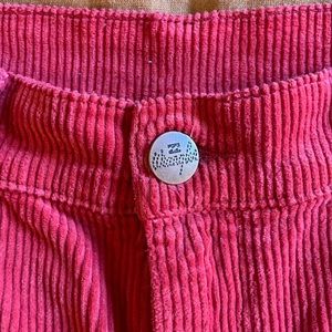 Red corduroy Billabong/wrangler wide leg pants